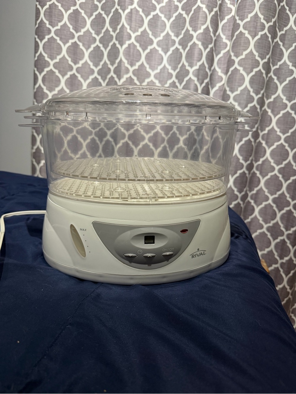 Rival White Electric Food Steamer